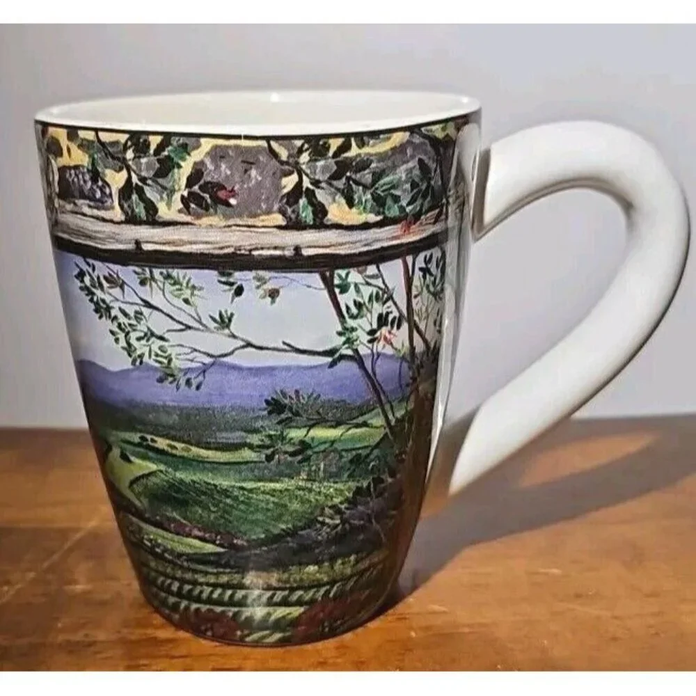 Sakura Tuscan Travels Sarina Coffee Mug Retired Rare Earthware